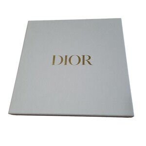 Dior Gift Box Empty White Gold Decorative Storage Organizer Logo 10.5 x 10.5 in